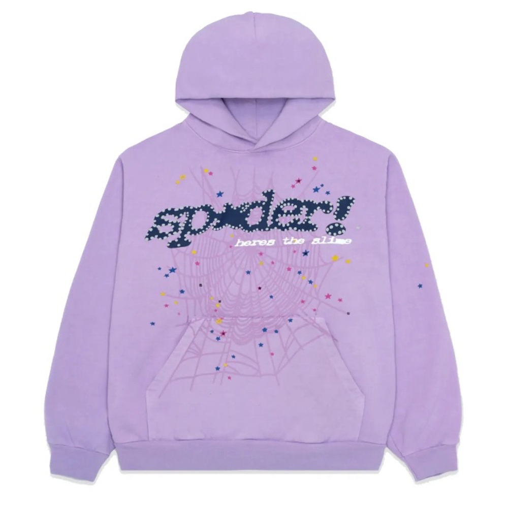 Sp5der Acai Hoodie Purple